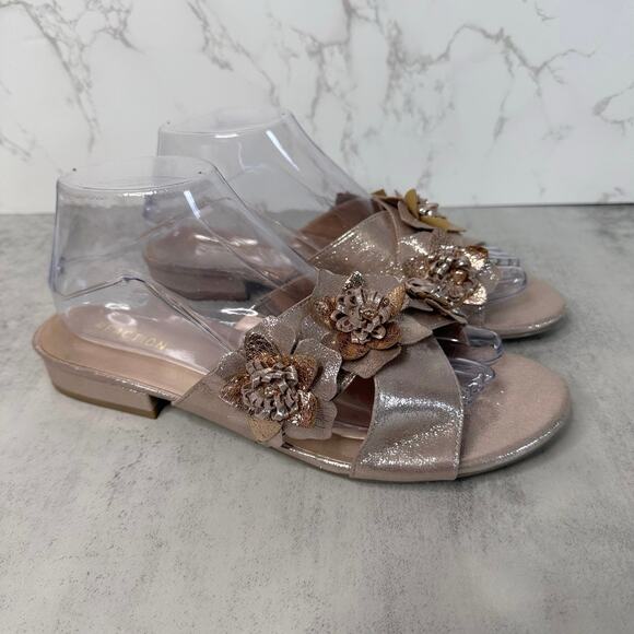 Reaction Kenneth Cole Flats WMNS US Size 9M Dressy Floral Design Vala Slide-On - Picture 2 of 6